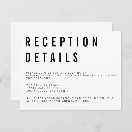 Charlie-Minimalistisch-Abschlusskarte Begleitkarte (Vorne/Hinten)