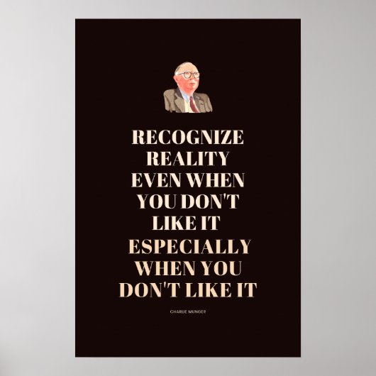 Charlie Munger Zitat 8 Poster (Vorne)