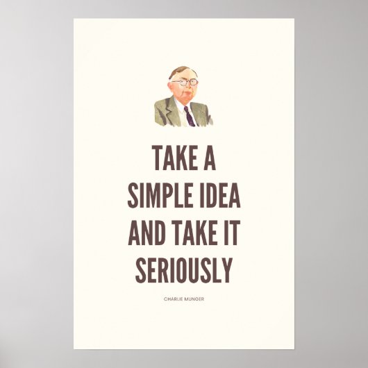 Charlie Munger Zitat Poster (Vorne)