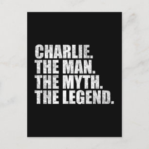Charlie Name, Charlie der Mann der Mythos die Lege Postkarte