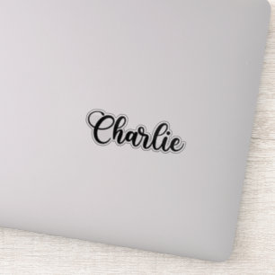 Charlie Name - Handgeschriebene Kalligrafie Aufkleber