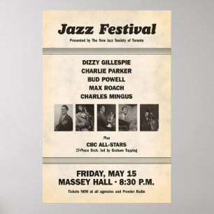 Charlie Parker - Dizzy Gillespie Jazzplakat Poster