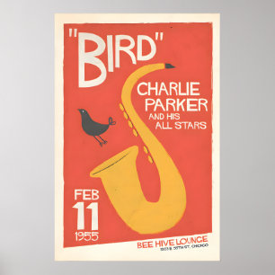 Charlie Parker im Bee Hive, Originaldruck Poster
