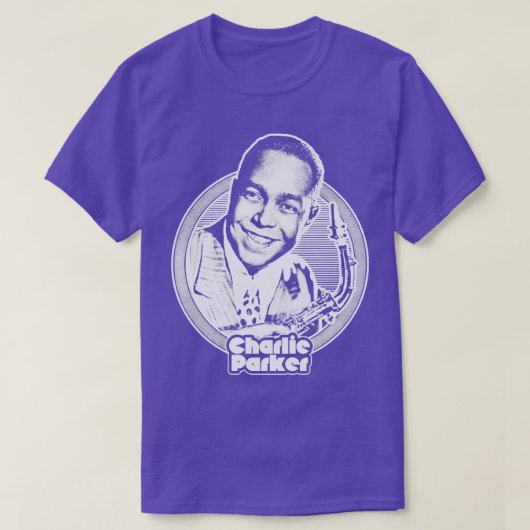 Charlie Parker Retro Jazz Music Fan Design T-Shirt (Design vorne)