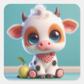 "Charlie" Quadratischer Aufkleber (Vorderseite)