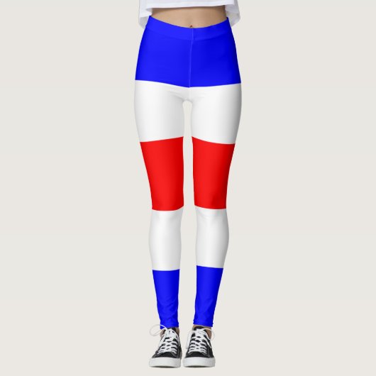 Charlie Red White Blue Leggings (Vorderseite)