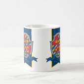 Charlie-Ritter Schild Roter blauer Name bedeutet T Kaffeetasse (Mittel)