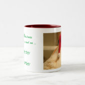 Charlie Sankt, frohe Weihnachten!!!! Zweifarbige Tasse (Mittel)