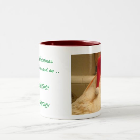 Charlie Sankt, frohe Weihnachten!!!! Zweifarbige Tasse (Mittel)