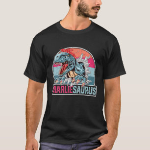 Charlie Saurus Funny Personalisiert Dinosaur T Rex T-Shirt