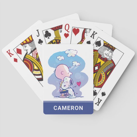 Charlie & Snoopy Hug Spielkarten (Rückseite)