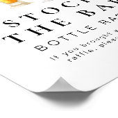 CHARLIE Stock Das Zeichen für die Bar-Flasche Poster (Ecke)