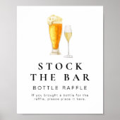 CHARLIE Stock Das Zeichen für die Bar-Flasche Poster (Vorne)