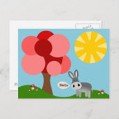 Charlie the Donkey Hello Card Postkarte (Vorne/Hinten)