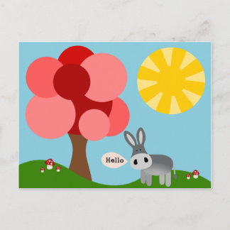 Charlie-the-Donkey-Landschaft Postkarte