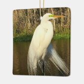 Charlie The Great Egret Keramikornament (Links)