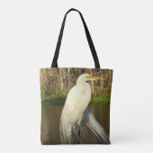 Charlie The Great Egret Tasche (Rückseite)