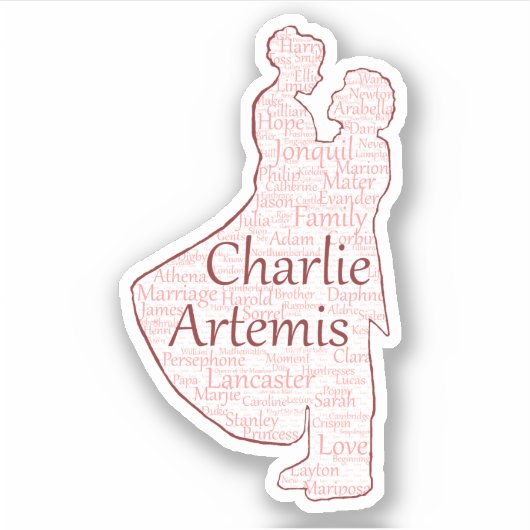Charlie und Artemis Custom-Cut Vinyl Sticker (Vorderseite)