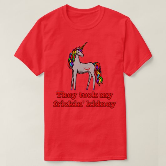 Charlie Unicorn hey kochte meinen Frickin Kidney T-Shirt (Design vorne)