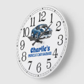 Charlie's 69 Muscle Car Large Clock Große Wanduhr (Winkel)
