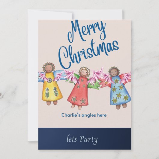 Charlie's Angles Weihnachtskarte Feiertagskarte (Vorderseite)