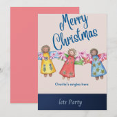 Charlie's Angles Weihnachtskarte Feiertagskarte (Vorne/Hinten)