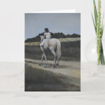 Charlie's Ride Animal Art Pferd Equine Blank Card