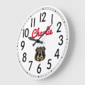 Charlie's Route 66 Großuhr Große Wanduhr (Winkel)