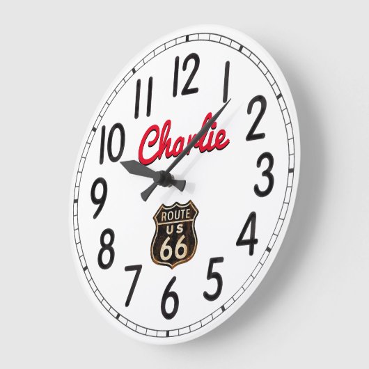 Charlie's Route 66 Großuhr Große Wanduhr (Winkel)