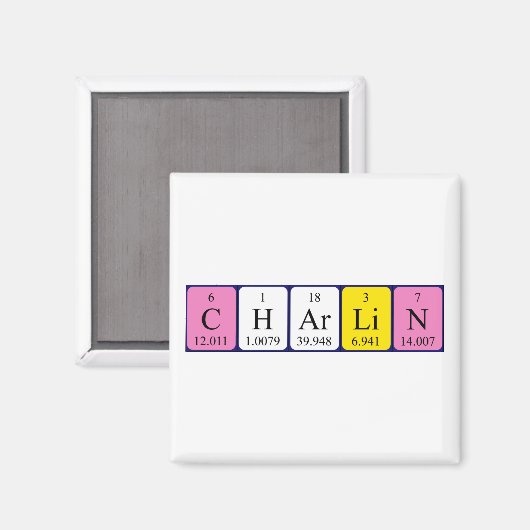 Charlin Periodenmagnet-Magnet Magnet (Vorderseite/Rückseite)