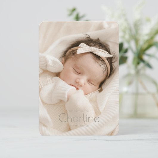 Charline RSVP Karte (Stehend Vorderseite)