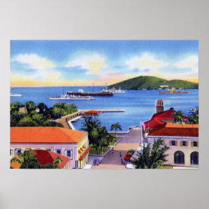 Charlotte Amalie St. Thomas Jungfrau Islands Downt Poster