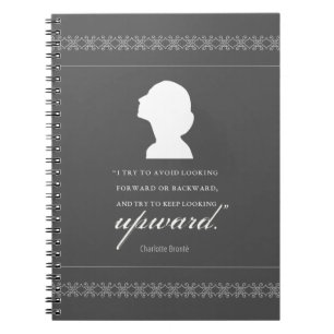 Charlotte Bronte - Behaltend Blick nach oben - Sch Notizblock