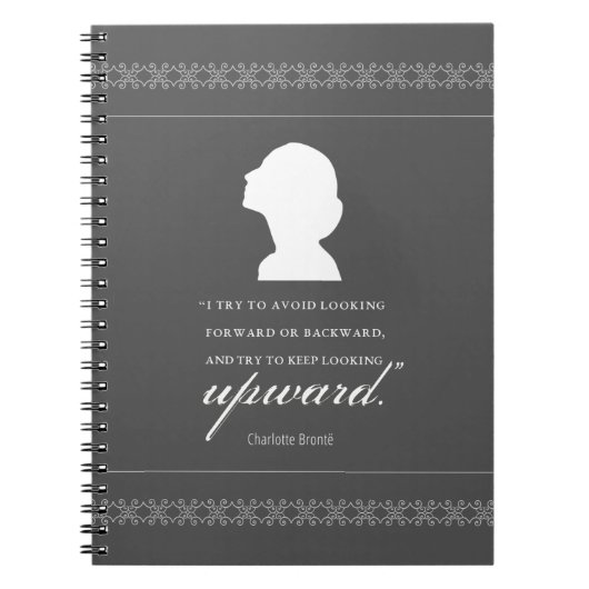 Charlotte Bronte - Behaltend Blick nach oben - Sch Notizblock (Vorderseite)