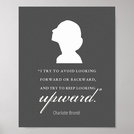 Charlotte Bronte - Behaltend Blick nach oben - Sch Poster (Vorne)