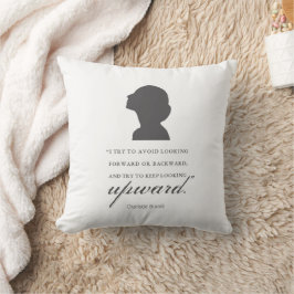 Charlotte Bronte - Behaltend Blick nach oben - Wei Kissen