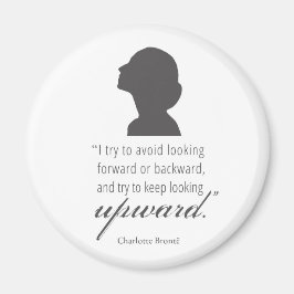 Charlotte Bronte - Behaltend Blick nach oben - Wei Magnet