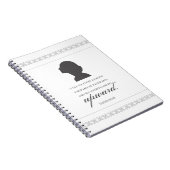 Charlotte Bronte - Behaltend Blick nach oben - Wei Notizblock (Rechte Seite)
