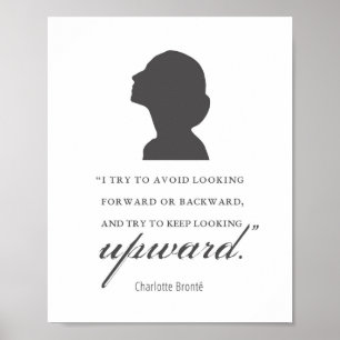 Charlotte Bronte - Behaltend Blick nach oben - Wei Poster