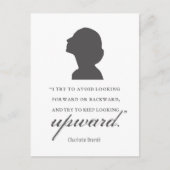 Charlotte Bronte - Behaltend Blick nach oben - Wei Postkarte (Vorderseite)