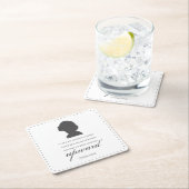 Charlotte Bronte - Behaltend Blick nach oben - Wei Rechteckiger Pappuntersetzer (Vor Ort)