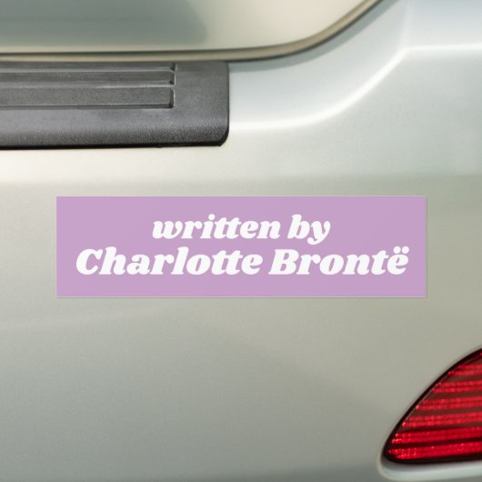 Charlotte Brontë Book Lover Niedlich Pastell Lila Autoaufkleber (Auf Auto)