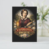 Charlotte Brontë Dankeskarte (Stehend Vorderseite)