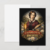 Charlotte Brontë Dankeskarte (Vorne/Hinten)