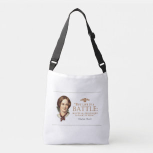 Charlotte Bronte - Das Leben ist eine Schlacht Tragetaschen Mit Langen Trägern