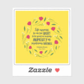 Charlotte Bronte Jane Eyre Blumenzitat Aufkleber (Blatt)