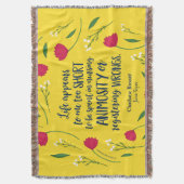 Charlotte Bronte Jane Eyre Blumenzitat Decke (Vorderseite Vertikal)