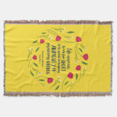 Charlotte Bronte Jane Eyre Blumenzitat Decke (Vorderseite)