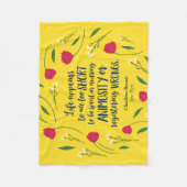 Charlotte Bronte Jane Eyre Blumenzitat Fleecedecke (Vorderseite)