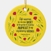 Charlotte Bronte Jane Eyre Blumenzitat Keramik Ornament (Vorne)